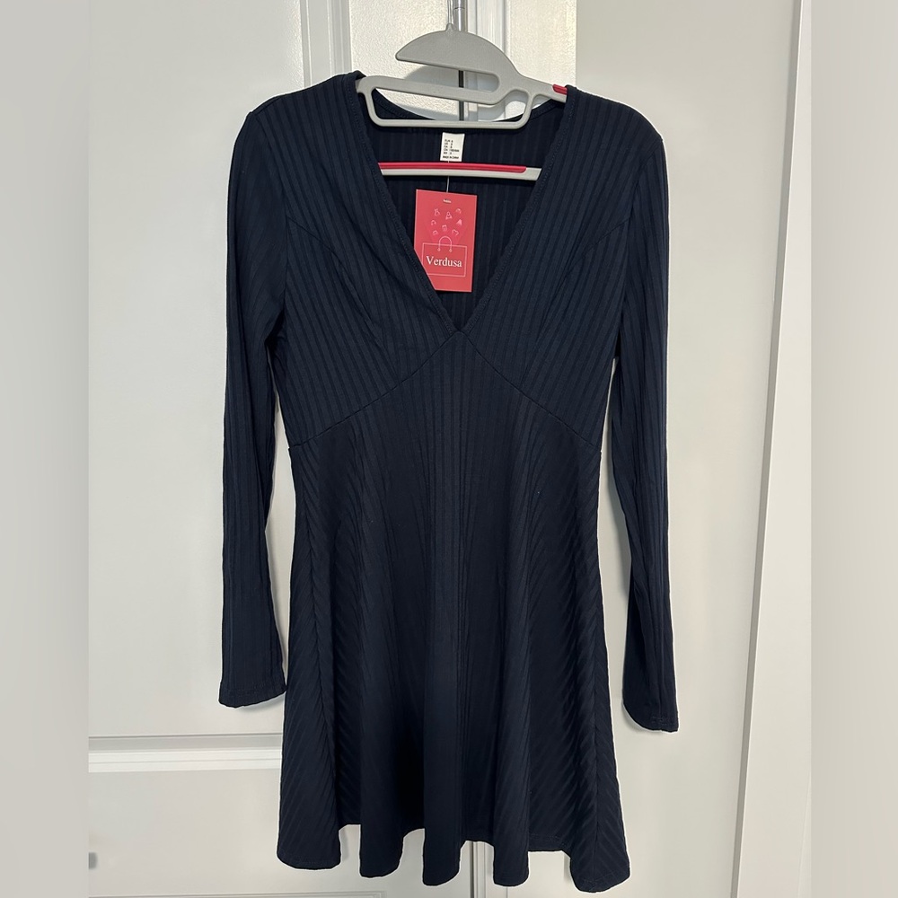NWT navy blue dress long sleeve